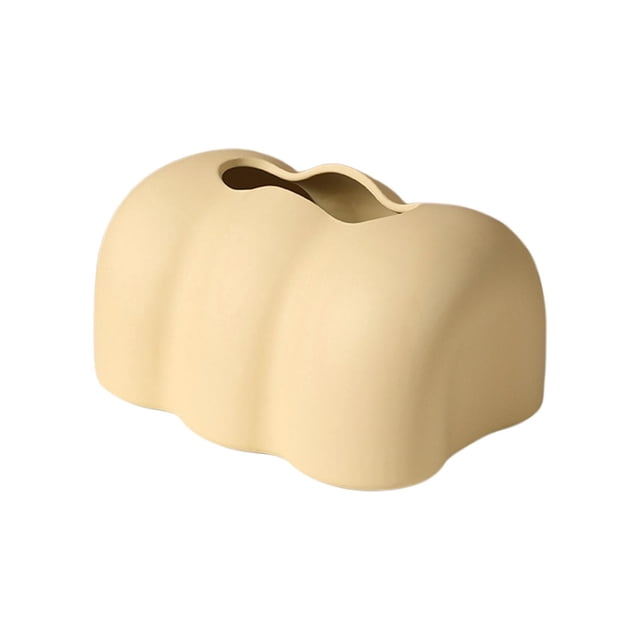 GUOOL Shaped Tissue Box Holder Napkin Dispenser Facial Tissue Holder Storage Dispenser Yellow