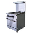 thumbnail image 3 of 24 in. Oven Range 2 Burner Hot Plate Stove with Flat Griddle Commercial Oven Range NSF ETL, 3 of 11