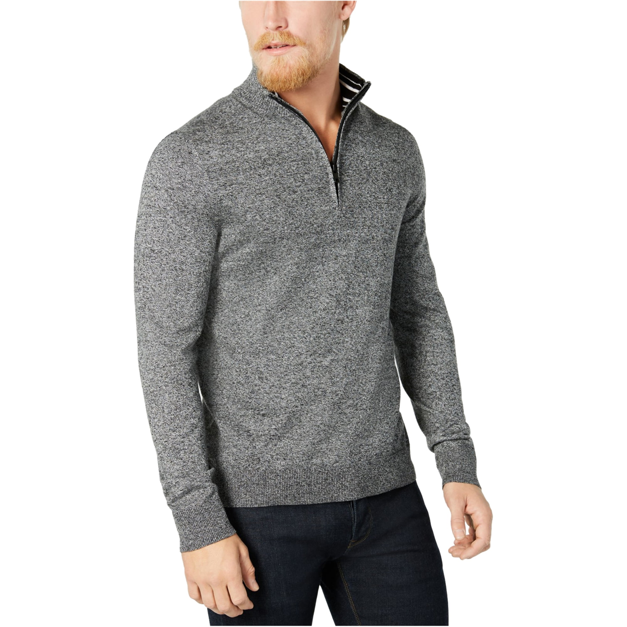 Calvin Klein Mens Seasonal Pullover Sweater, Grey, XX-Large 