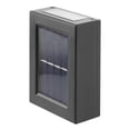 thumbnail image 2 of Aplique de pared LED Lámpara de noche de energía solar IP65 Luz de jardín al aire libre impermeable, luz cálida 2pcs Sweethay HA006237-02B, 2 of 7