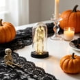 thumbnail image 4 of Halloween Decorations Indoor LED Light Up Glowing Cute White Girly Ghost in Glass Dome Battery-Operated Halloween Tabletop Decor for Shelf Mantel Spooky Party Display, 4 of 6