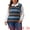 Blue, variant on DARING DIVA Women's Plus Size V Neck Striped Knit Sweater Vests 1X Blue