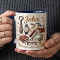 thumbnail image 3 of Personalized Dad Ceramic Mug, Custom Built With Love Cup, Father Gift, Dad Energy Keepsake, 3 of 4