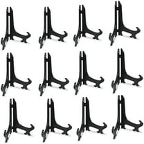 6inch Black 12pcs/Set Plastic Easels Plate Display Stands Picture Frame Stand Holder