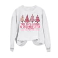 thumbnail image 4 of Penkiiy Womens Christmas Sweatshirts Christmas Tree Graphic Shirts Cute Christmas Tree Long Sleeve Pullover Tops Blouse XS White, 4 of 4
