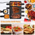thumbnail image 5 of Moclever 1300W Electric Griddle with 8 Cheese Melt Pans, Non-Stick Adjustable Temperature, Black, 5 of 12