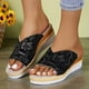 thumbnail image 1 of MKLEKYY Sandalias de Tacón Alto para Mujer, Sandalias de Verano A La Moda, Cómodas, Sin Cordones, Talla Grande, 1 of 4
