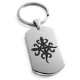 thumbnail image 1 of Stainless Steel Aztec Unity Rune Engraved Dog Tag Keychain Keyring, 1 of 1