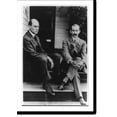 thumbnail image 2 of Historic Framed Print, Wilbur Wright and Orville Wright seated on steps of rear porch, 7 Hawthorne St., Dayton, Ohio, 17-7/8" x 21-7/8", 2 of 9