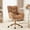 Coffee, variant on Noble House Rostin Velvet Swivel Home Office Chair, Ergonomic Makeup Vanity Seat with Adjustable Gold Base, Green