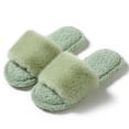 thumbnail image 5 of IUJSOY Women's Fuzzy Slippers Open Toe Cozy Memory Foam House Shoes Soft Flat Indoor Outdoor Spa Slippers, 5 of 5