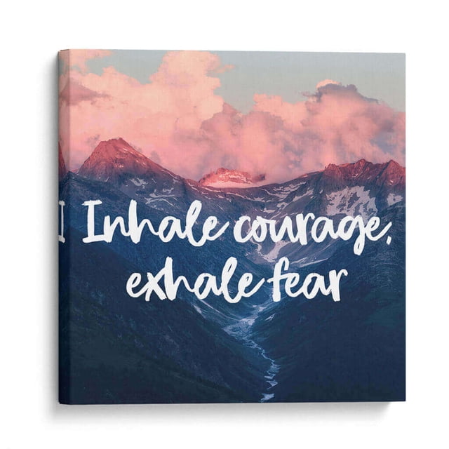 Cuadro decorativo Frases - Exhale fear en canvas tamaño 120 x 120 cm Canvas Lab Canvas forma cuadrado tamaño 120 x 120