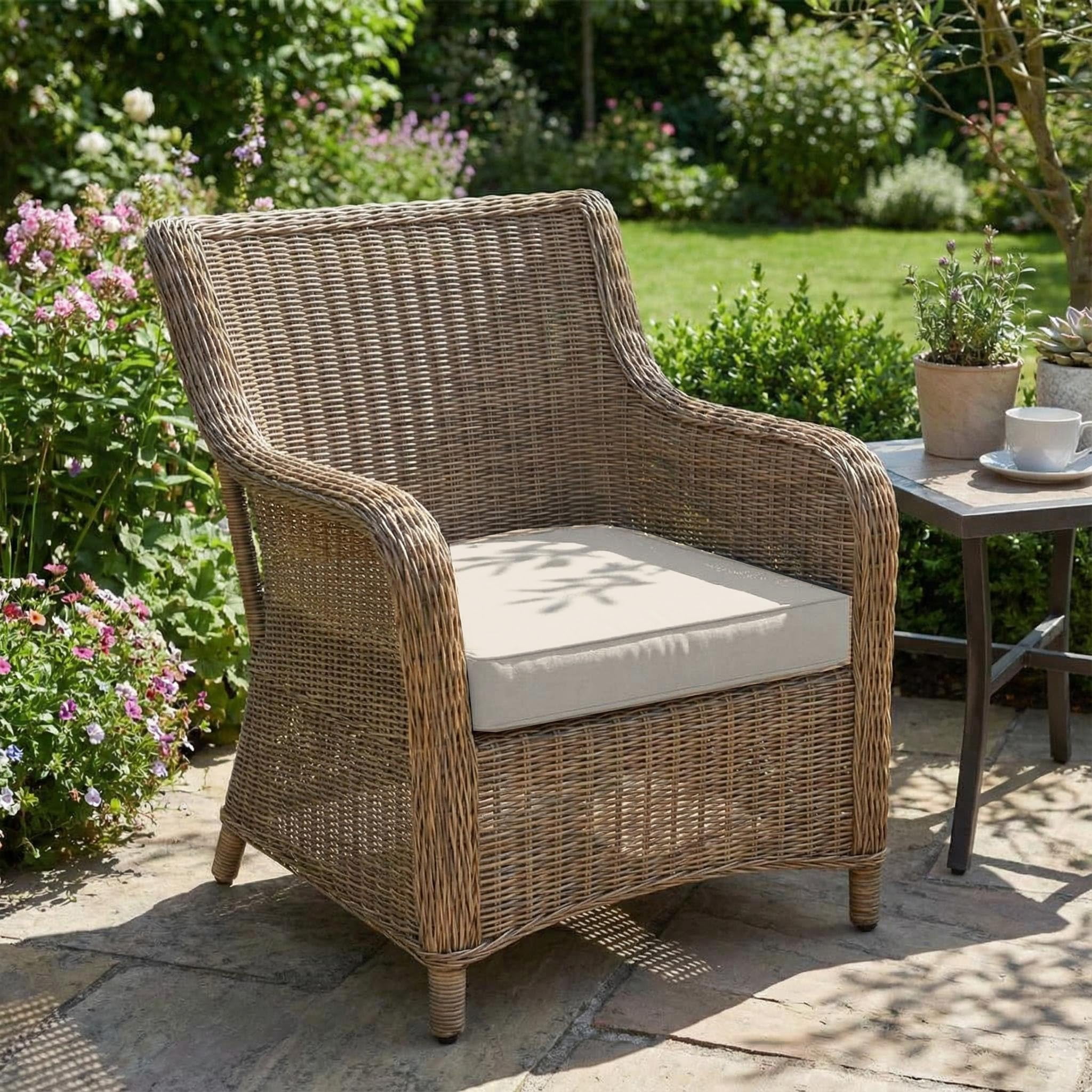 2-Pack Patio Furniture Pillow, Waterproof & Thick Outdoor Chair Cushions – 600D Oxford Patio or Indoor Foam Seat Pads with Ties