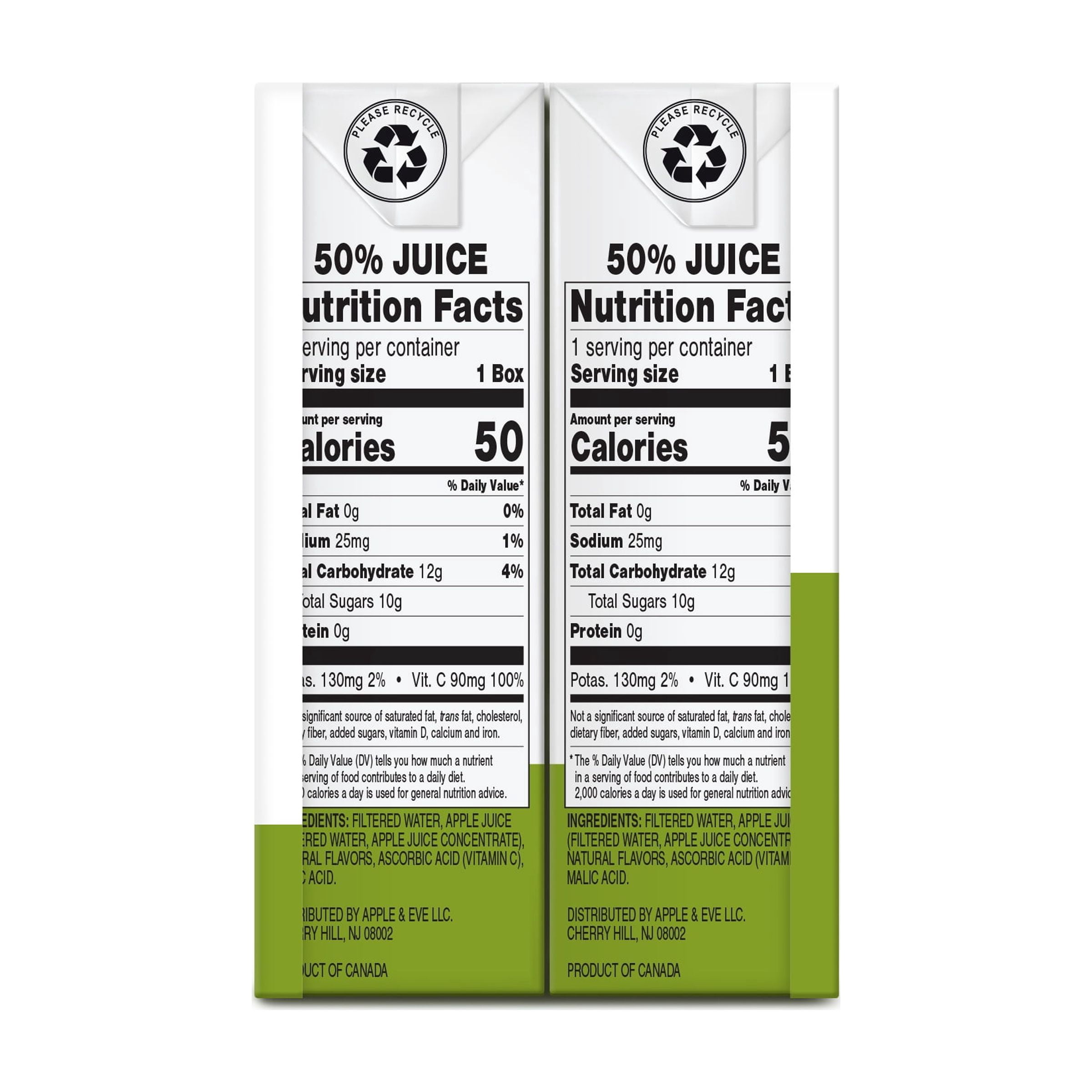 (5 pack) Apple & Eve Reduced Sugar Apple Juice Drink, 6.75 fl oz, 8 Count