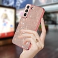 thumbnail image 2 of Compatible with Galaxy S22 Diamond Case Cute Bling Glitter Rhinestone Crystal Shiny Sparkle Protective Electroplate Plating Bumper Luxury Fashion Protection Cover for Women Grils, 2 of 13