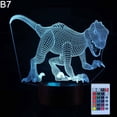 thumbnail image 2 of Dinosaur 3D Illusion Color Changing LED Desk Light Child Room Table Night Lamp, 2 of 8