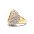 thumbnail image 3 of 5 Carat Round Cut Lab Created Moissanite Diamond Men's Dome Cluster Anniversary Wedding Band Ring In 14K Yellow Gold Over Sterling Silver Jewelry Gift For Men (VVS1 Clarity, 5.00 Cttw)-12.5, 3 of 6