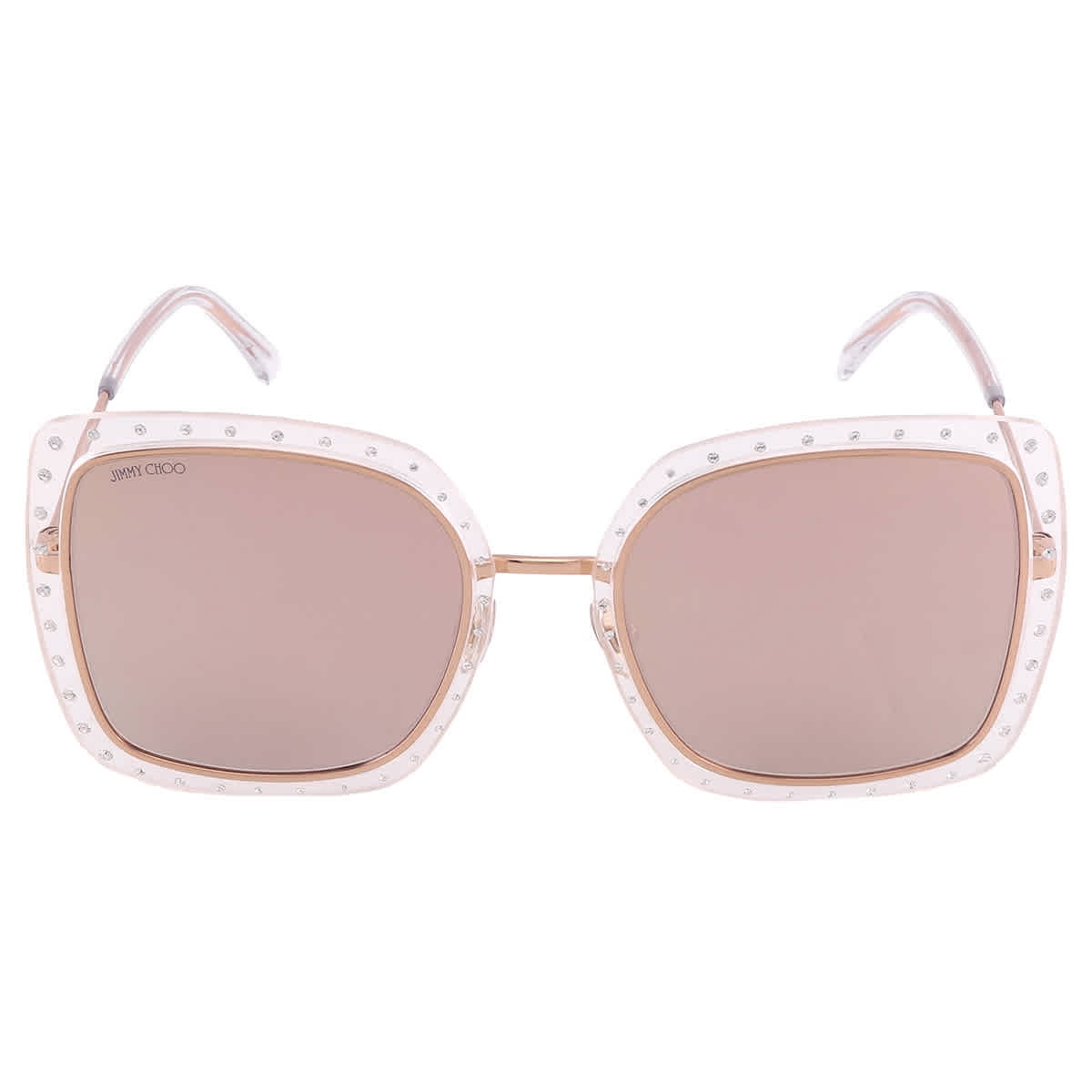 Jimmy Choo DANY/S 0REJ Women's Crystal Gold Metal Frame Sunglasses