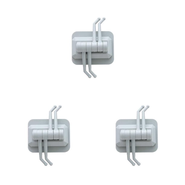 Cateissary Gancho adhesivo 4 en 1 de 2KG Ganchos de pared resistentes al desgaste Palo fuerte giratorio Gancho de plástico ajustable para baño Type1 NO1