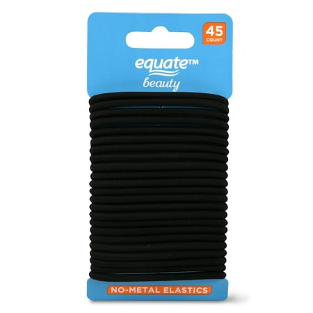 Equate Beauty No-Metal Elastics, 45 Count (Best Hair Elastics For Thin Hair)