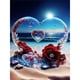 thumbnail image 1 of (G1233) Serie Paisaje Rosas Amor Playa Con Diamantes Redondos Pintura Diamantes Resina 30*40CM, 1 of 9