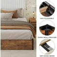 thumbnail image 7 of VANACC Queen Size Lift Up Storage Platform Bed Frame, Metal Bed Frame with Wooden Slats Support, No Box Spring Needed, Large Storage Space, Noise Free, Easy Assembly, Rustic Brown, 7 of 7