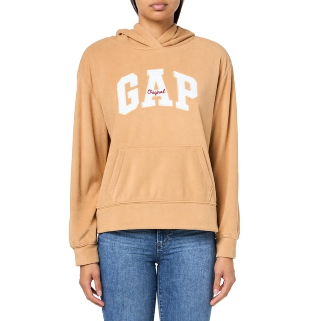 Sudadera con Capucha para Mujer GAP Logo Microforro Negro Verdadero XXL