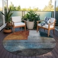 thumbnail image 6 of Addison Rugs Chantille Indoor/Outdoor Transitional Squares Copper Washable Round Rug, 8' x 8', 6 of 6