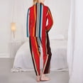 thumbnail image 5 of Ocsxa Women 2 Piece Floral Pajamas Lounge Set Mexican Serape Blanket Stripes Loungewear, 5 of 9