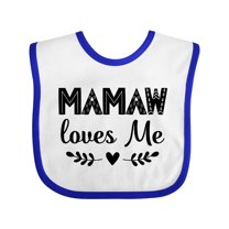Inktastic Mamaw Loves Me Grandchild Girls Baby Bib