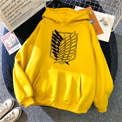 Sudaderas Con Capucha Attack on Titan Unisex Hombre Mujer Estampado Shingeki No Kyojin Anime Ropa Suelta Casual Streetwears Enlace Estéticapangjing