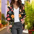 thumbnail image 2 of Women's Casual F Fashion Print Lightweight And Comfortable Beach Vacation Chiffon Cardigan Sun Cardigan Womens Long Sleeve Tops Womens Sun Shirt, 2 of 7