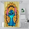 stitch Halloween Thanksgiving Cartoon shower curtain wave shower