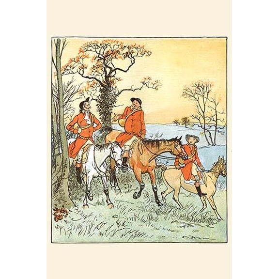 The Huntsmen recounted the day-Fine Art Canvas Print (20" x 30")