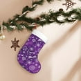 thumbnail image 7 of Haiem Purple Snowflakes Pattern Christmas Stockings, Personalized 18 Inches Knit Christmas Stockings Xmas Hanging Stockings for Family Christmas Decorations, 7 of 7
