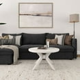 thumbnail image 2 of Plank+Beam Cross Leg Modern Coffee Table, 30" Solid Wood Tables for Living Room, Round Center Table, 2 of 9