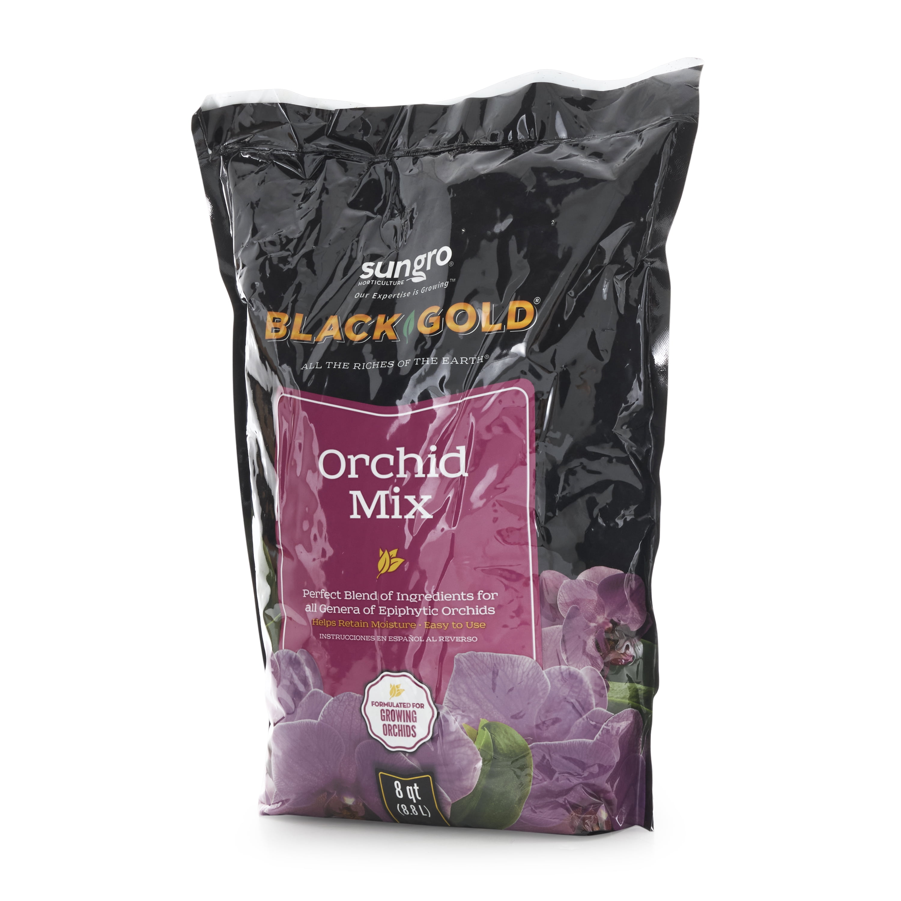 Sun Gro Black Gold Orchid Potting Mix, 8 Quart, Indoor Houseplants