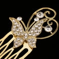 thumbnail image 4 of 1 par de peine de pinza de pelo de perlas de de imitación de cristal para novia, diadema de boda Mariposa - Dorada Colcomx Clip de pelo de boda, 4 of 8