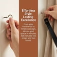 thumbnail image 5 of Spencer 2 Pack Leather Curtain Tie Backs Attach to Wall, Drape Holder Holdbacks Tiebacks with Metal Hooks, 5 of 8