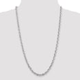 thumbnail image 2 of Solid 14k White Gold Big Heavy 5.5mm Diamond-Cut Rope Chain Necklace 30" - with Secure Lobster Lock Clasp, 2 of 5