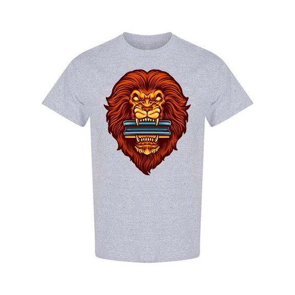 Angry Lion With Squeegee T-Shirt Men -Image by Shutterstock, Male Large
