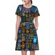 thumbnail image 1 of Easygdp Happy Father Day para Vestido Transpirable de Mujer, Vestido Suelto de Manga Corta con Pliegues y Bolsillos para el Verano, 1 of 6