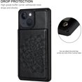 thumbnail image 5 of for iPhone 13 Wallet Case with RFID Blocking Card Holder,PU Leather Magnetic Buttons Portrait Stand Flip Wrist Strap Shockproof Case for iPhone 13 6.1 Inch,Mandala Black, 5 of 14