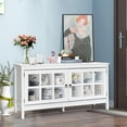 thumbnail image 4 of SUGIFT 50 Inch Modern Wood Large TV Stand Entertainment Center for TV,White, 4 of 10