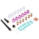 thumbnail image 4 of Kit de accesorios para soplete de soldadura TIG, 40 Uds., boquilla de alúmina, vaso de vidrio para lente de Gas para WP‑9/20/25, 4 of 8