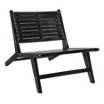 thumbnail image 3 of JONATHAN Y Leo Mid-Century Modern Wood Armless Outdoor Lounge Chair, Black, PAT2000C, 3 of 5