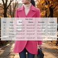thumbnail image 3 of Mifsaly Womens Double Breasted Pea Coat Notch Lapel Long Sleeve Tailored Winter Jacket Warm Elegant Mid Length Outerwear for Office Work Travel Hot Pink,XL, 3 of 5