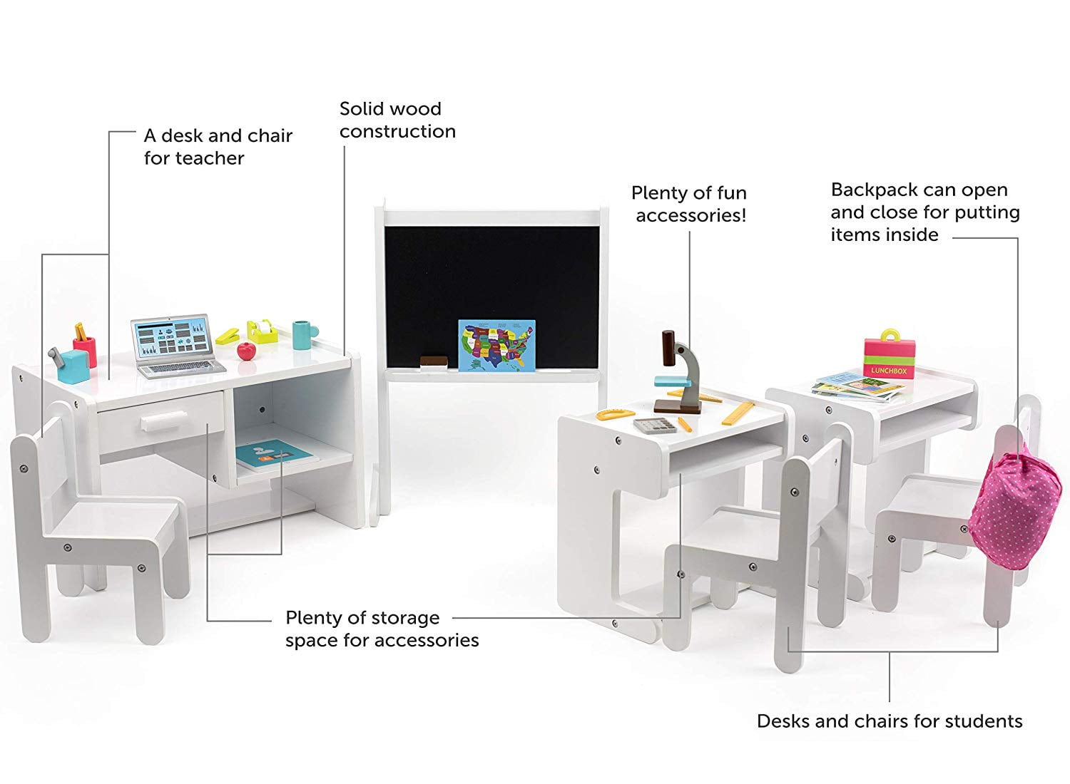 18 inch doll school desk