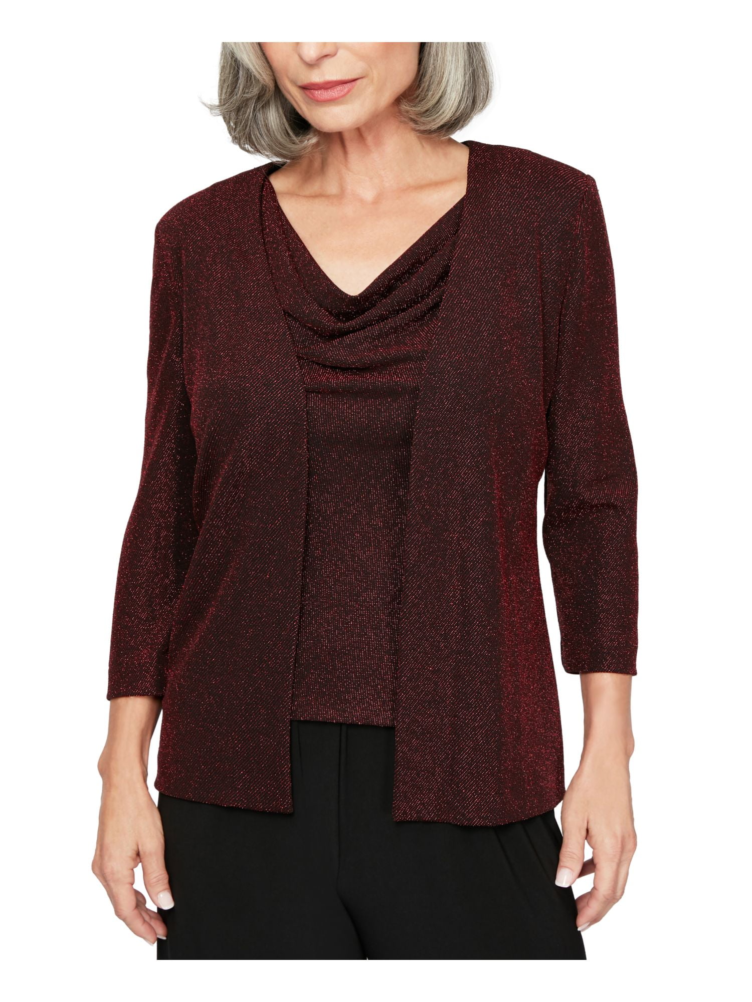 red glitter cardigan