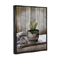 thumbnail image 4 of Stupell Industries Potted Plant Still Life Botanical & Floral Painting Black Floater Framed Canvas Art Print Wall Art, 25 x 31, 4 of 10